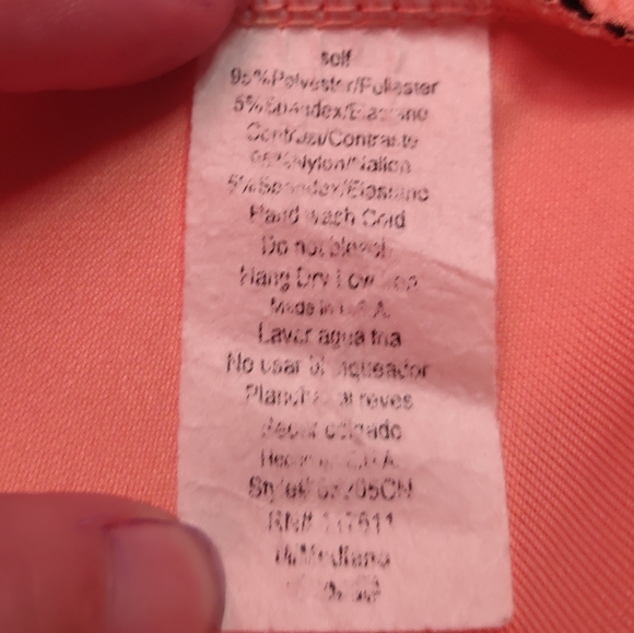 Danbee Tank Top Women's Small Pink Black Lace Sleeveless Round Neck Peplum Shirt - Picture 11 of 11